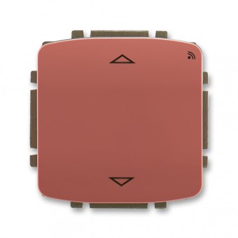 spínač žaluziový s krátkocestným ovladačem, s RF přijímačem, 868 MHz, vřesová červená, design TANGO